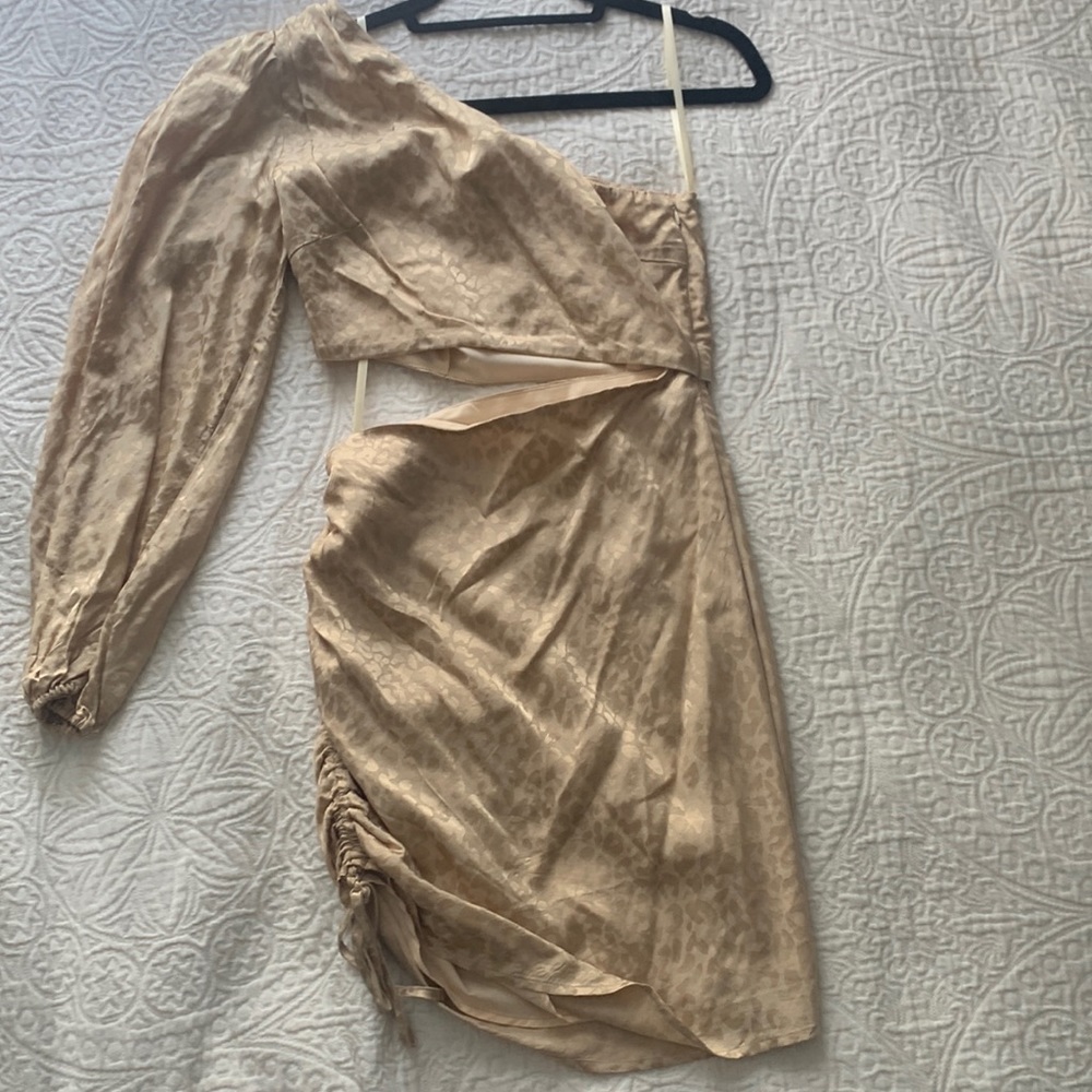 Gold One shoulder dress from splash
